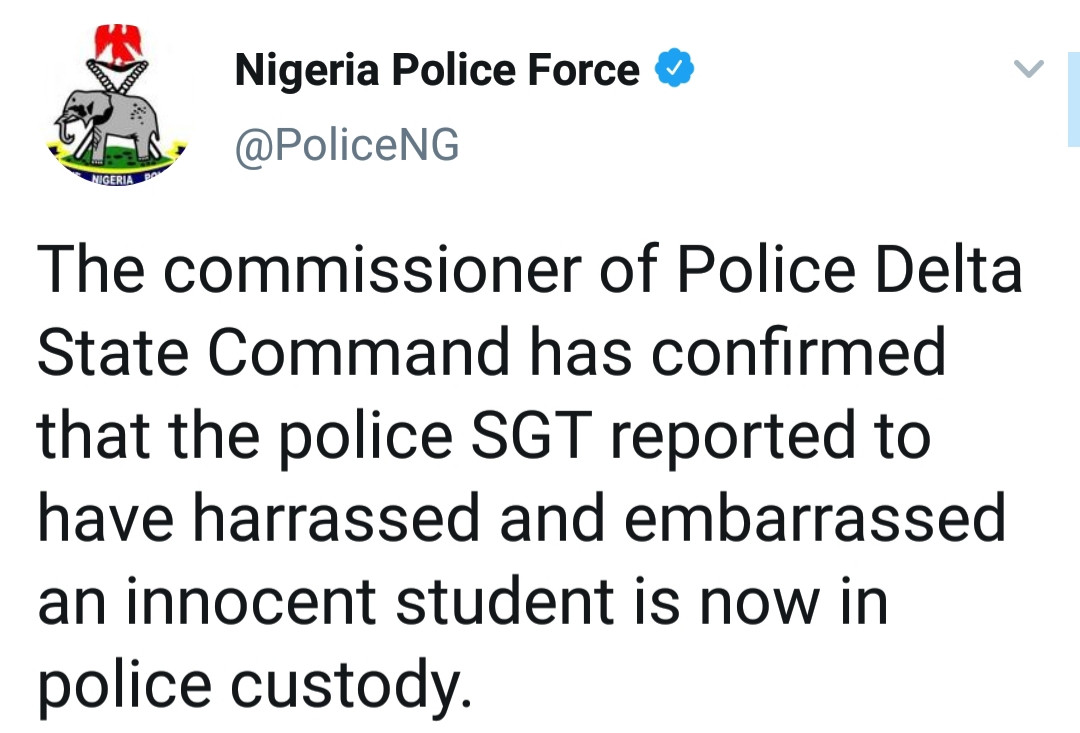Police officer who destroyed a DELSU student
