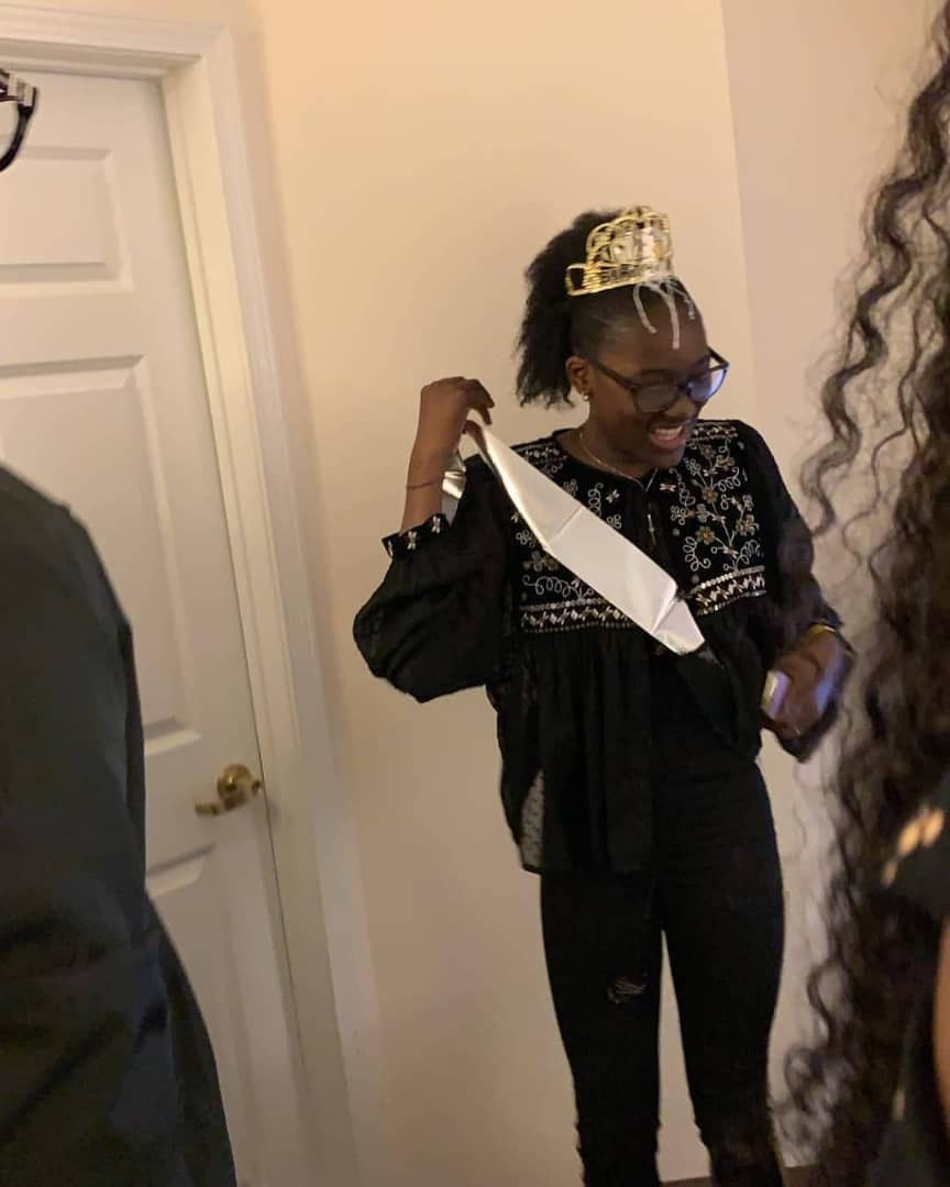 Photos: 2Face Idibia flies to the US to surprise his daughter on her 13th birthday
