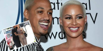 Pregnant Amber Rose and her man Alexander 'AE' Edwards