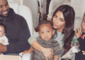 Kanye West, Kim Kardashian and children