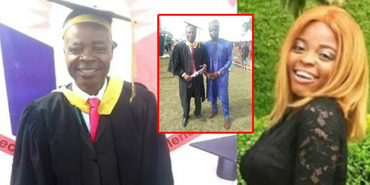 Nigerian lady celebrates brilliant dad who graduates from university at age 62