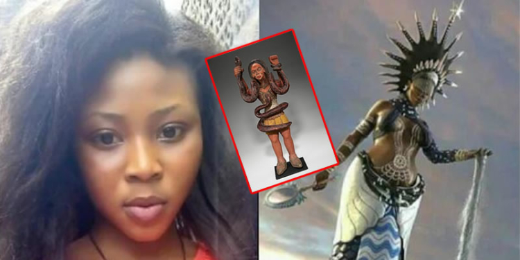 Nigerian lady claims to be ogbanje as she celebrates mammy water goddess