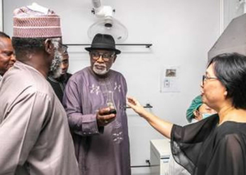 Governor of Ondo State, Rotimi Akeredolu and Muhammad Abdallah, the chairman of the National Drug Law Enforcement Agency in Thailand