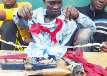 Three men nabbed for stealing female pant in Ogun