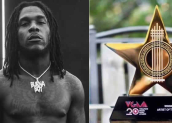 Burna Boy wins African artiste of the year at VGMA 2019
