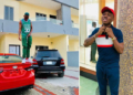 Zlatan Ibile show off his Cars in his newly acquired home
