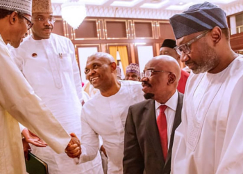 Buhari meets Dangote, Otedola, others in Aso Rock