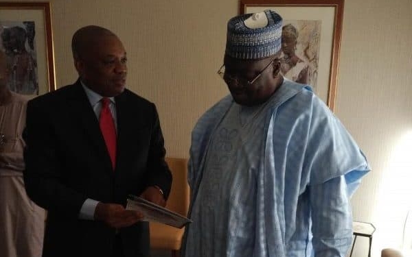 L-R: Former Governor of Abia State and Senator-elect, Dr. Orji Kalu, and Senator Ahmed Lawan after a meeting in Abuja.