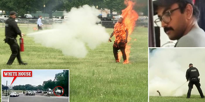 Man who set himself on fire on the White House lawn dies