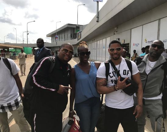 American R&B group, Next, arrive in Lagos (Photos)