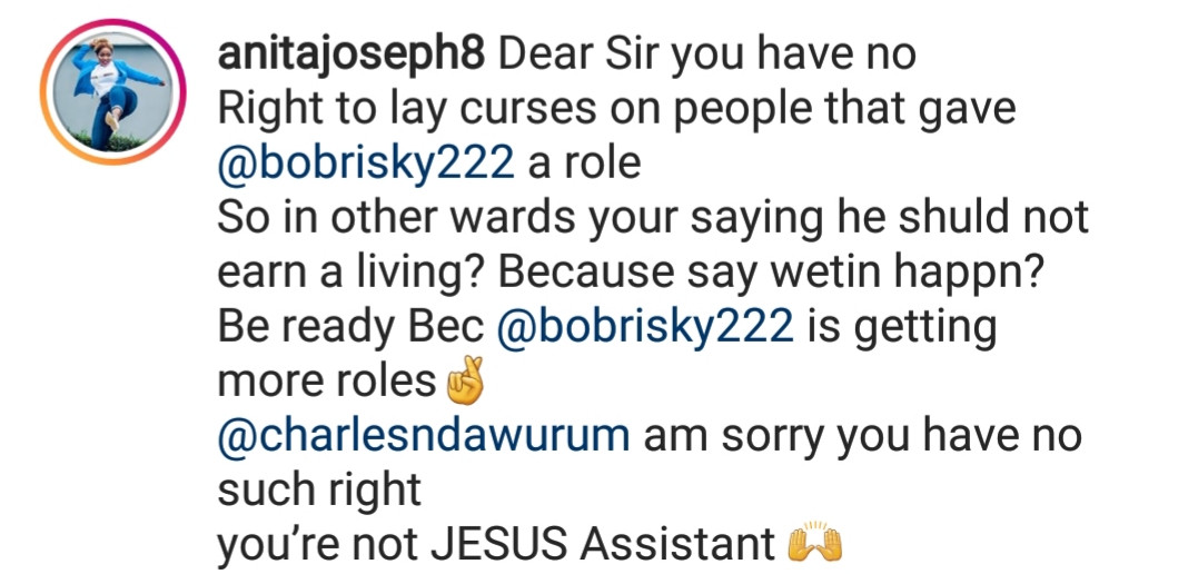 Anita Joseph dissociates self from "Lucifer" after he called her his daughter