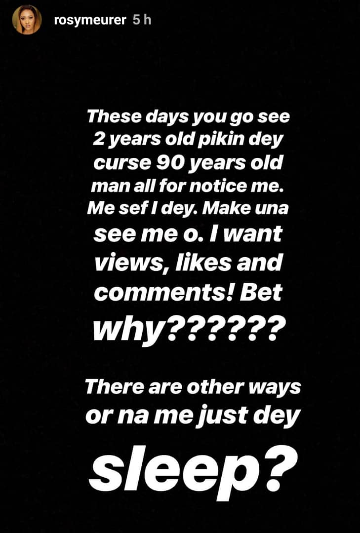Who is Rosy Meurer throwing shade at in these new posts? (screenshots)