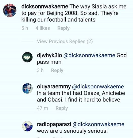 Like David Alaba, another Nigerian footballer, Dickson Nwakaeme?claims Samson Siasia asked him?pay to join his team in 2008