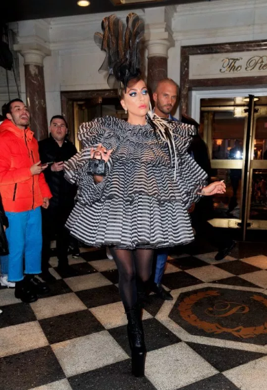 Lady Gaga turns heads with her unique outfit to pre-Met Gala