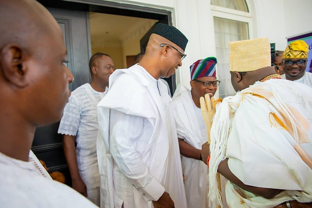 Ooni Of Ife pays?courtesy visit to Ogun state Governor elect, Dapo Abiodun (Photos)
