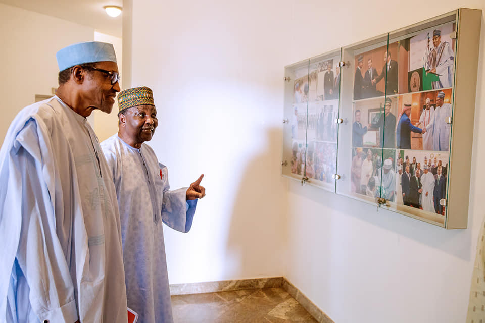President Buhari hosts former Head of State?Yakubu Gowon at?state house just days after he 