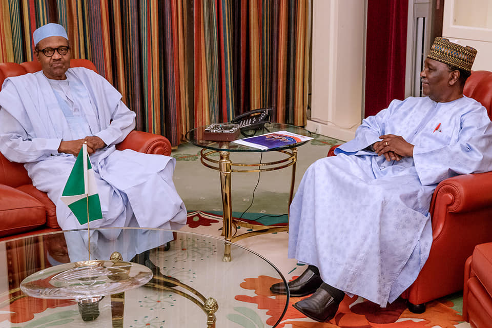 President Buhari hosts former Head of State?Yakubu Gowon at?state house just days after he 