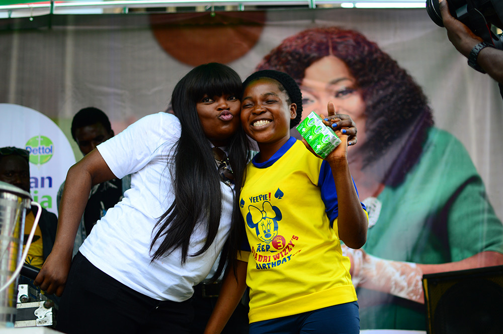 Funke Akindele Launches Dettol?s Newly Commissioned Hand Wash Site At Mushin Market