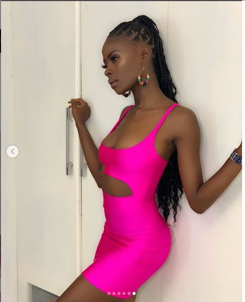 BBN star, Khloe flaunts her cleavage in skintight revealing dress?(Photos)