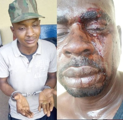 Update: Fake soldier who attacked Baba Fryo has been arrested
