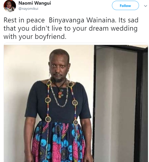 Bisi Alimi, writers and LGBTQ activists pay tribute following death of author and activist Binyavanga Wainaina