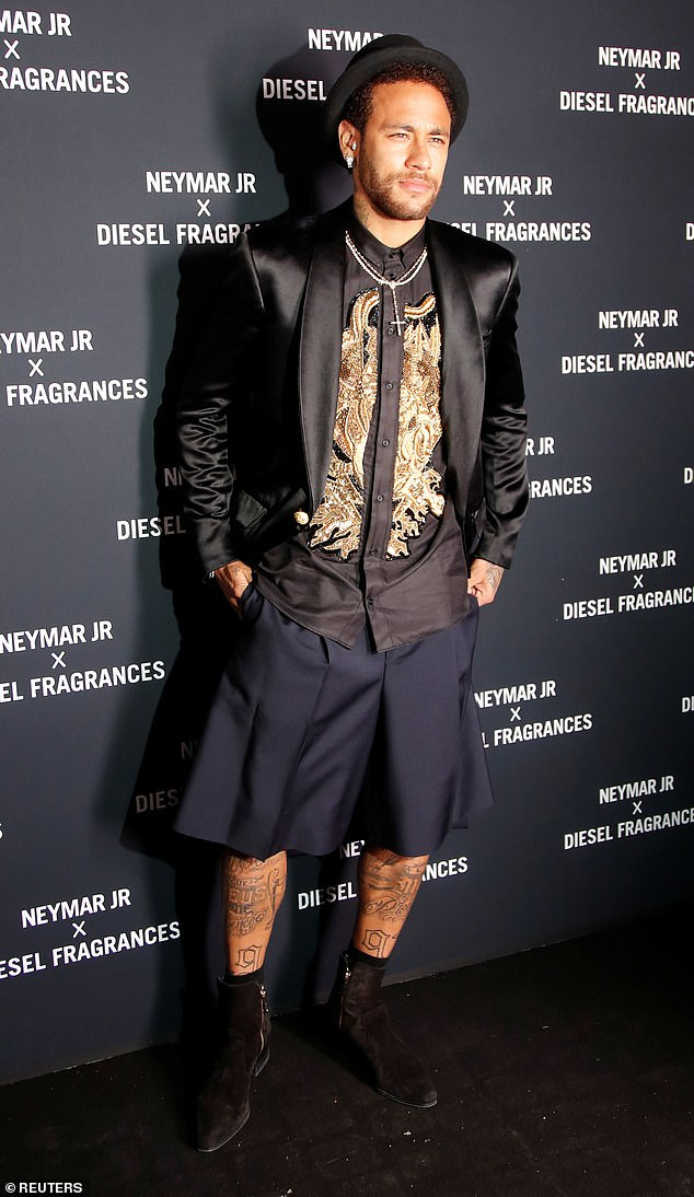 Football star, Neymar steps out in stylish outfit for the launch of his new fragrance in Paris?(Photos)
