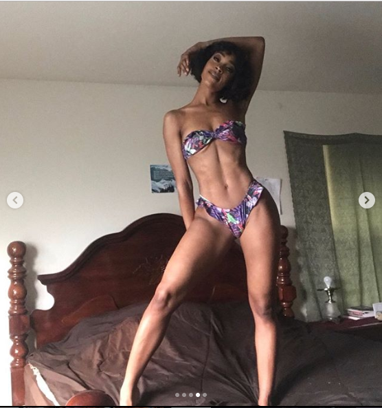 Swimsuit model Michelle Okoro flaunts her bikini body in new bedroom photos