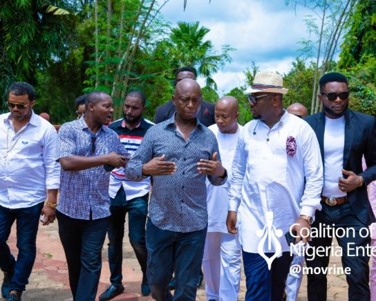 Photos: Chinedu Ikedieze, Charles Inojie, Ejike Asiegbu other Nollywood stars attend Regina Daniels induction Rituals In Delta State