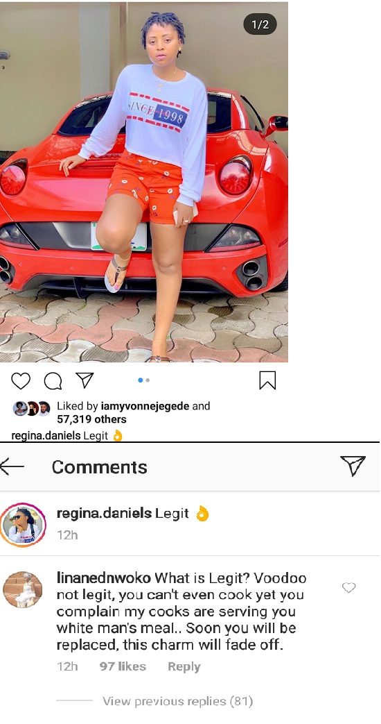 Ned Nwoko’s Moroccan wife allegedly trolls Regina Daniels on IG - lailasnews