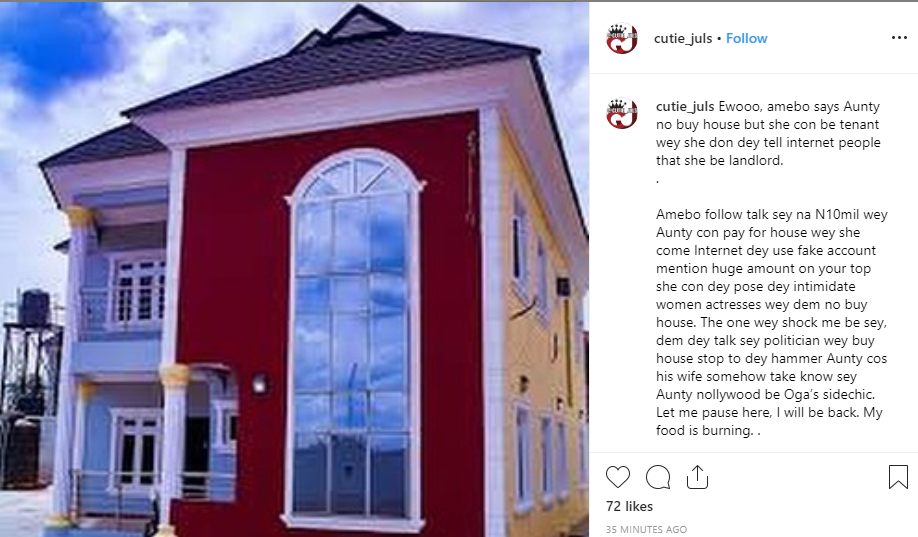 mercy aigbe did not buy but rent her mansion - lailasnews