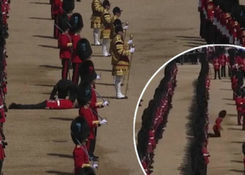 guardsmen faint during rehearsals for the Queen’s birthday