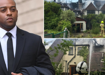 Oritsé Williams’s £3million mansion goes up in flames