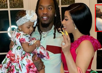 Baby Kulture can't stop kissing Dad Offset
