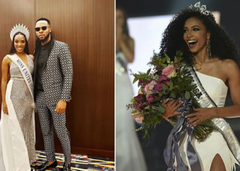 Flavour shares photo of himself with newly crowned Miss USA