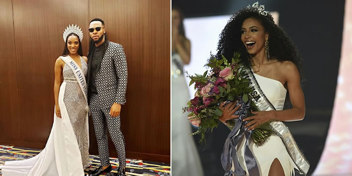 Flavour shares photo of himself with newly crowned Miss USA