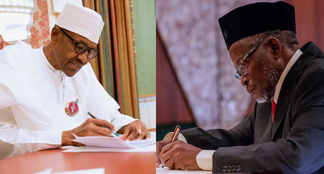 President Buhari and CJN Tanko Muhammad