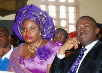 Former Enugu Governor Sullivan Chime and estranged Wife Clara