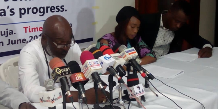 Coalition for Nigeria Movement during a world press conference