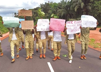 Protesting corps members