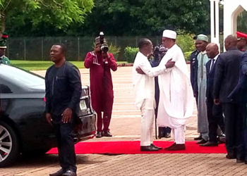 President Buhari with President Talon