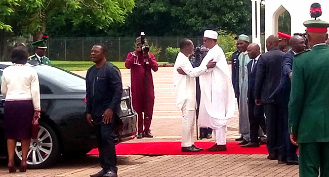 President Buhari with President Talon