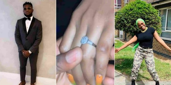 Super Eagles striker, Isaac Success  proposes to his girlfriend
