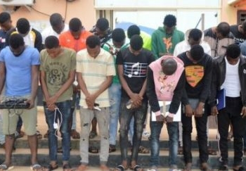 Some Suspected ‘Yahoo Boys’ arrested in Nigeria.