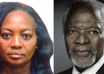 Dr Ameyo Adedevoh and Kofi Annan