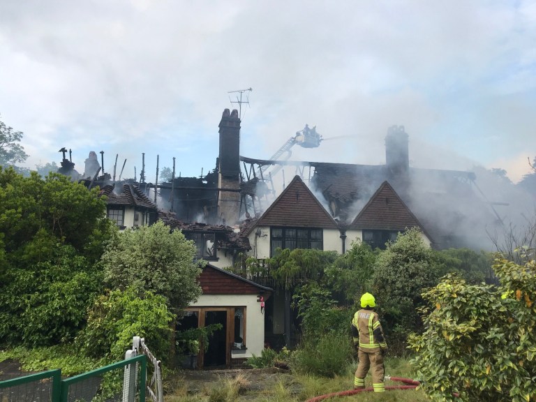 Oritse Williams mansion burns down after rape allegation was dropped - lailasnews