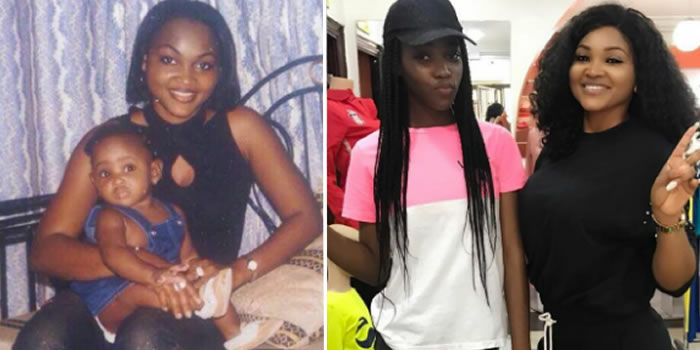 Nollywood Actress, Mercy Aigbe and daughter, Michelle