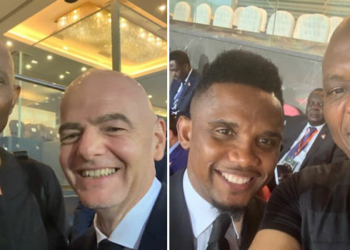 Tony Elumelu, Gianni Infantino, Samuel Eto’o