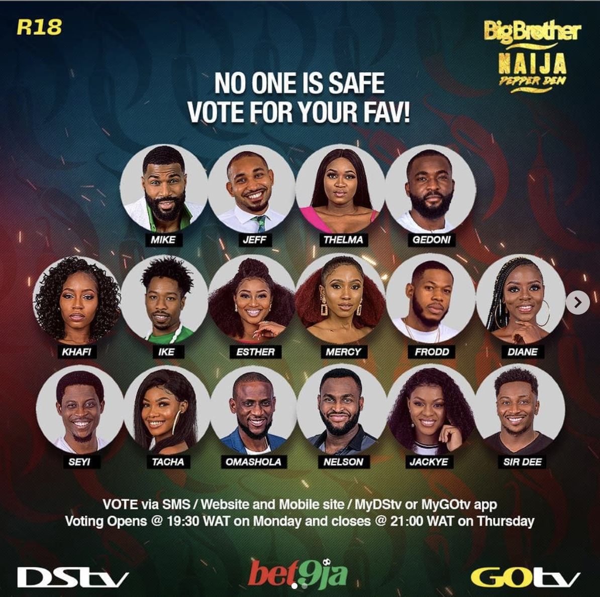 BBNAIJA PEPPER DEM: Big Brother Puts All Housemates Up For Eviction