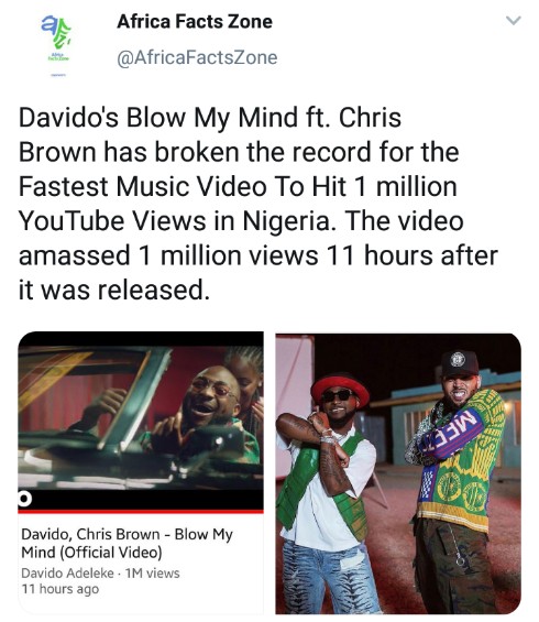 Davido's 'Blow My Mind'
