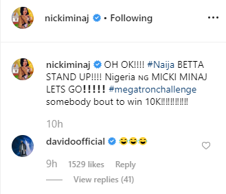 Nicki Minaj hails a Nigerian family that jumped on her #megatronchallenge 